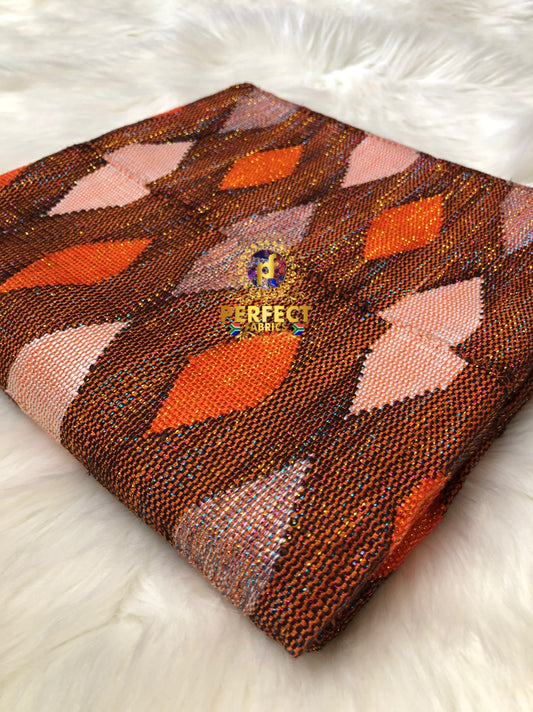 Orange & Brown Tones Ashanti Kente