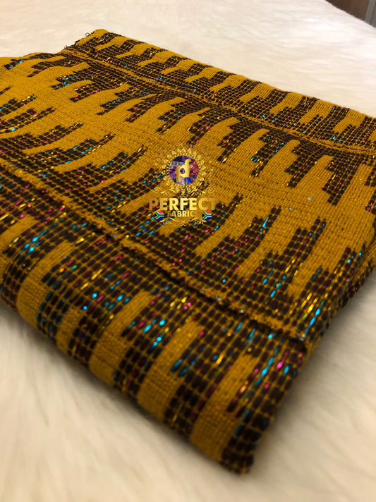 Brown & Gold Tones Ombre Kente
