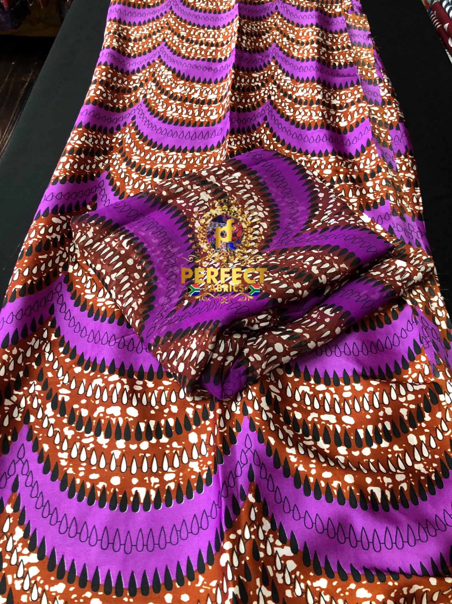 Purple & Brown Silk Set