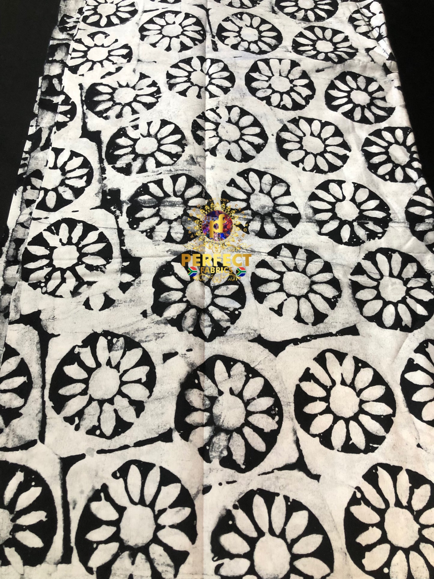 Black & White Cotton Batik