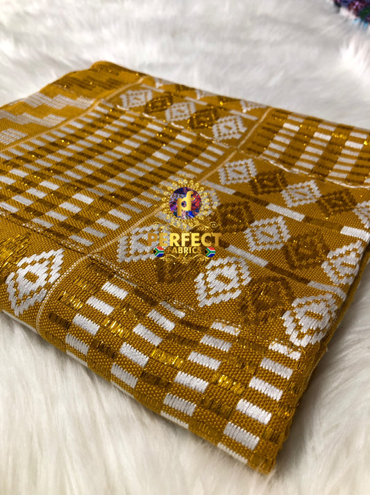 Gold & White Ashanti Kente