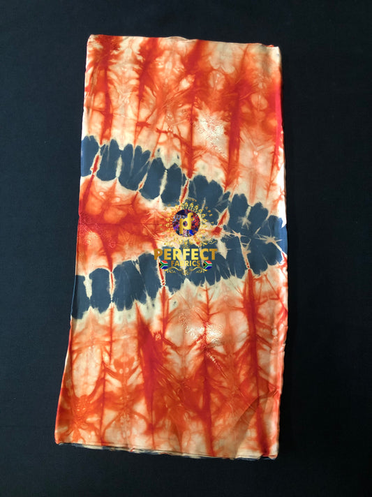 Orange Silk Adire