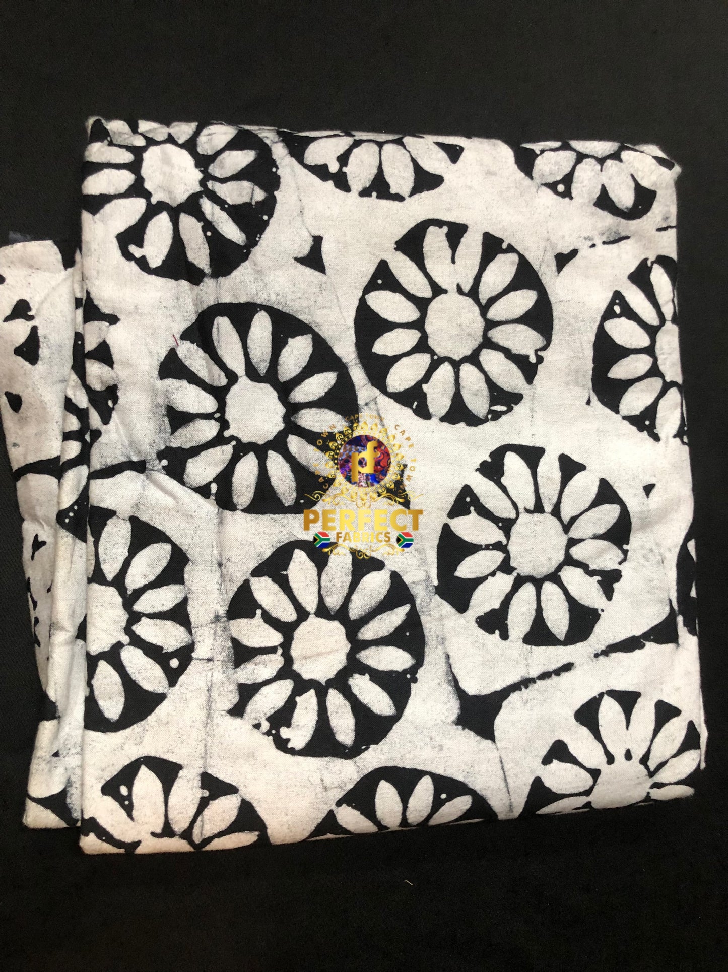 Black & White Cotton Batik