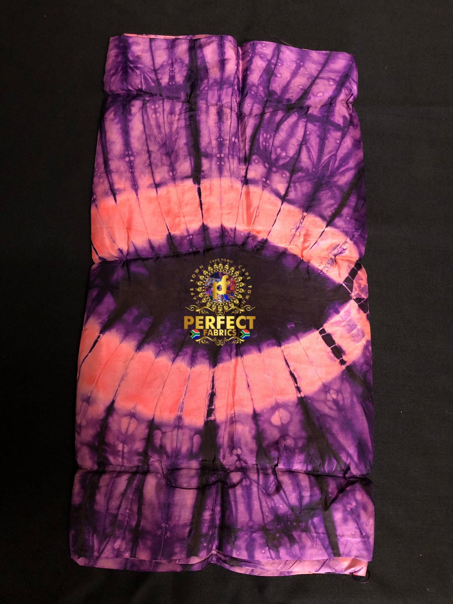 Purple & Pink Silk Adire