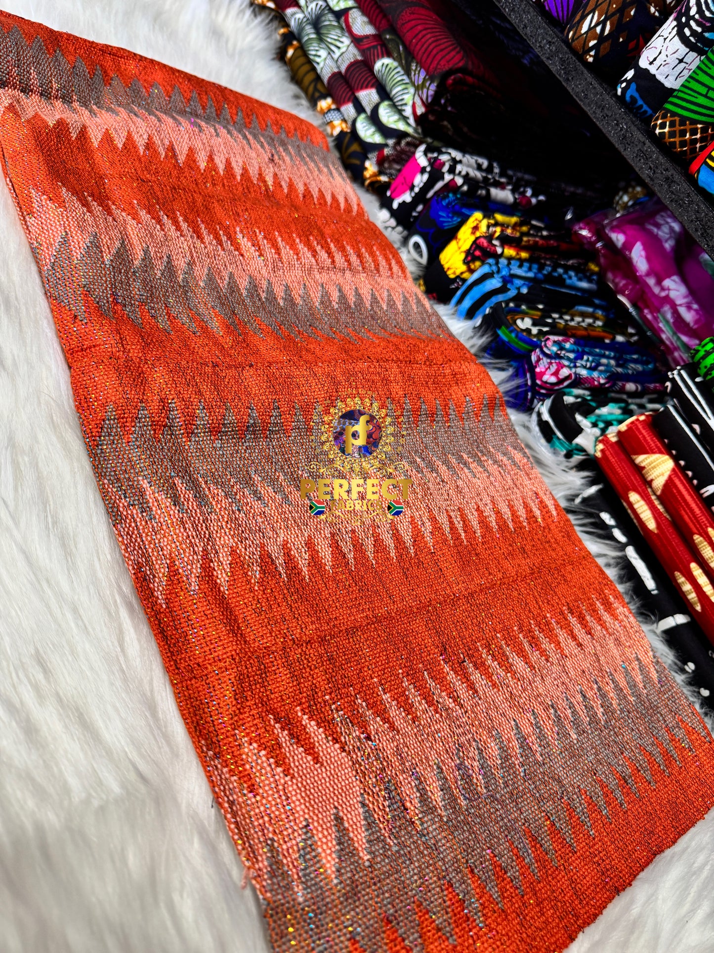 Orange Tones Ashanti Kente