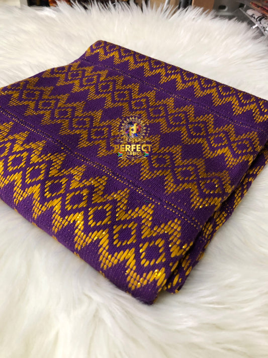 Purple & Gold Ashanti Kente