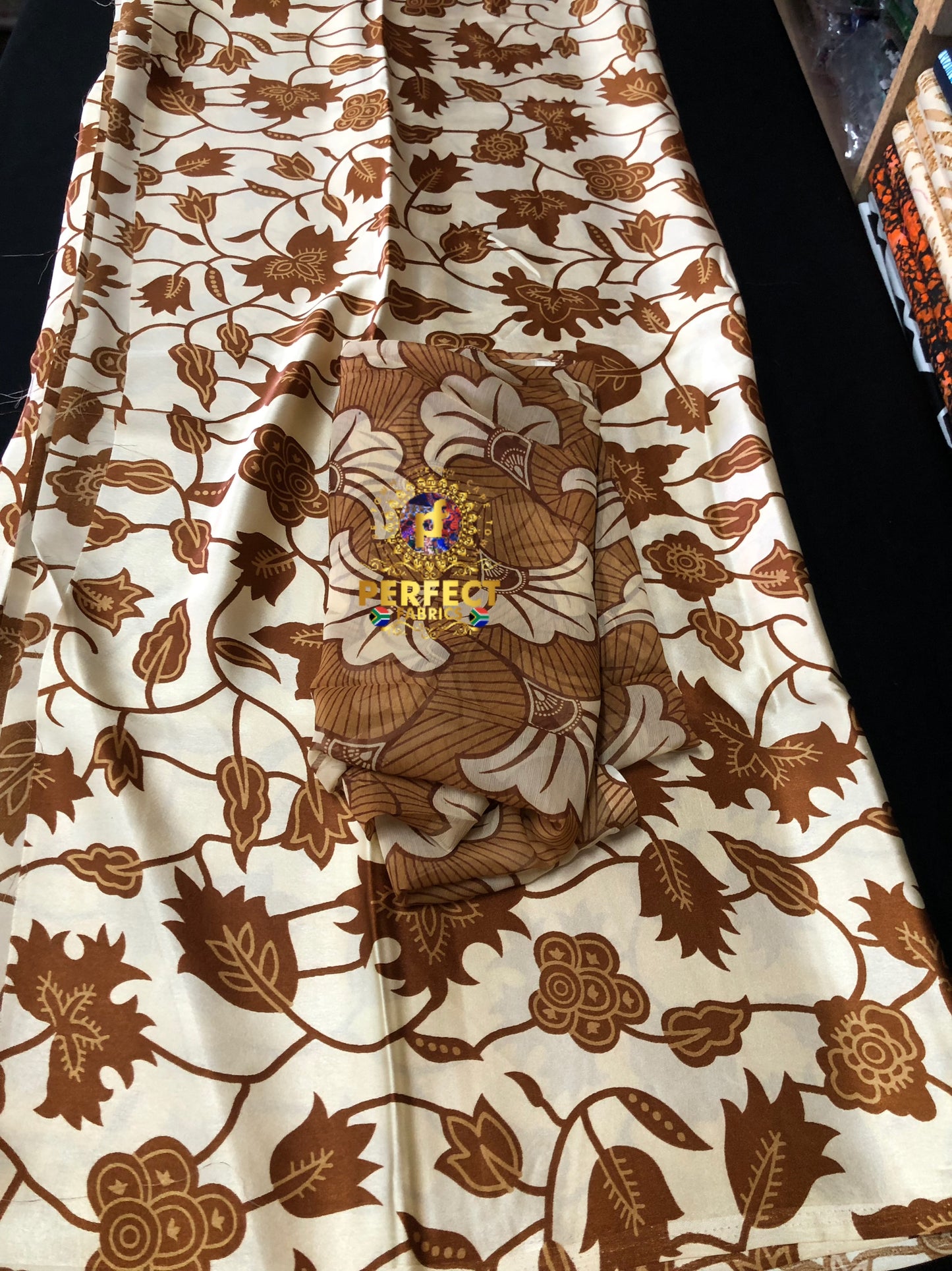 Brown Tones Ankara Silk Set