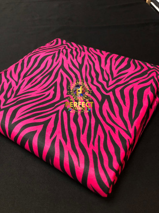Pink & Black Zebra Ankara