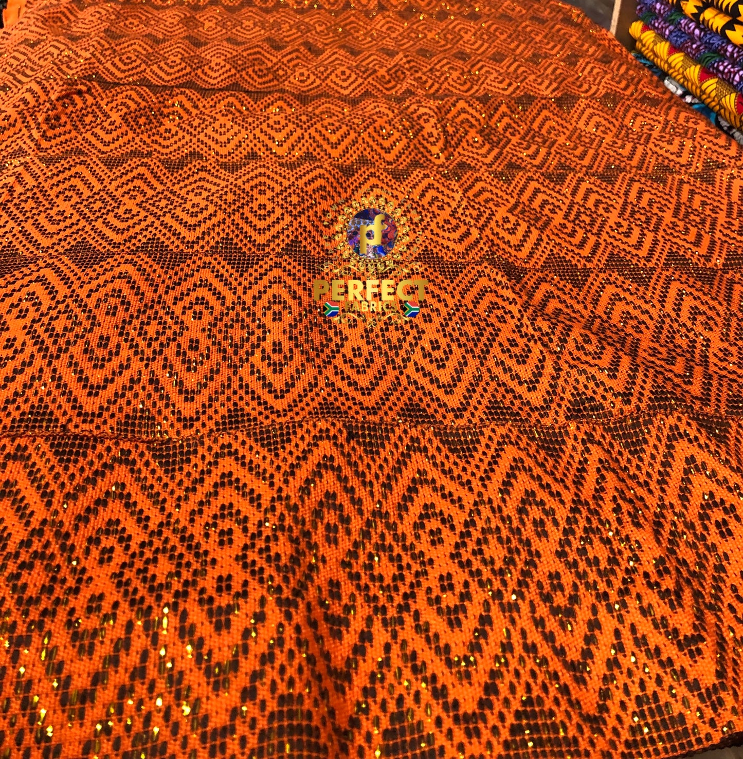 Orange Ashanti Kente