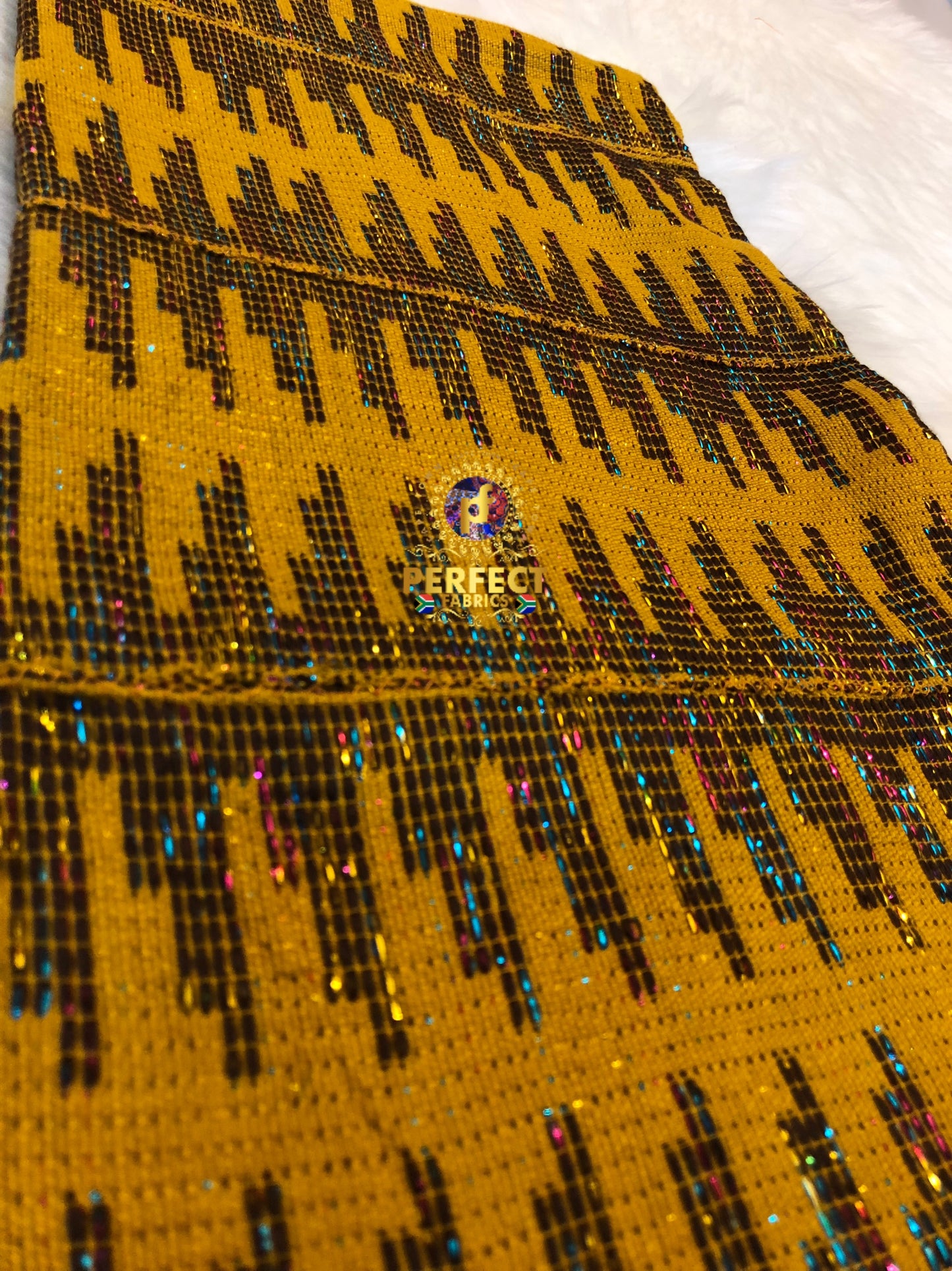 Brown & Gold Tones Ombre Kente