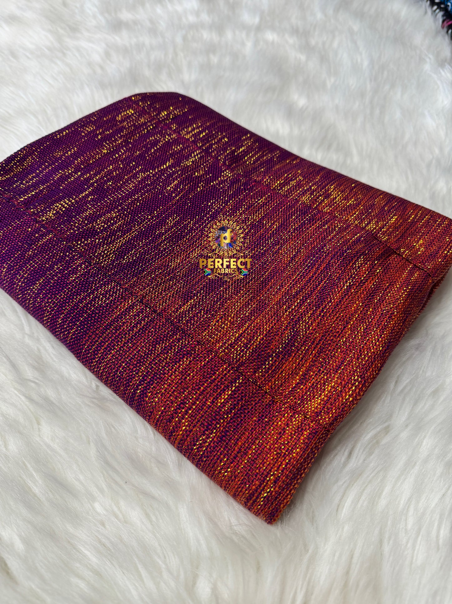 Purple, Burnt Orange & Deep Pink Ombre Shimmery Plain - Extra Gold Shining