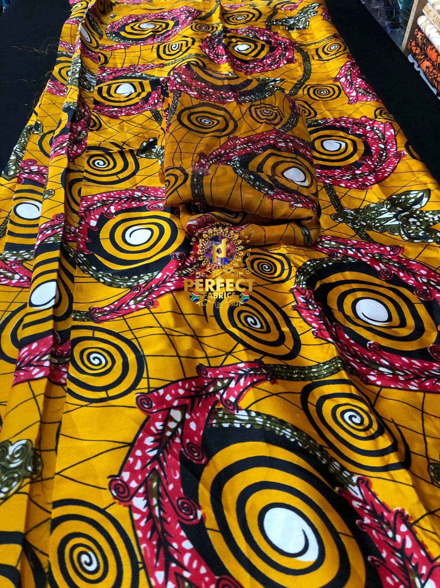 Gold & Pink Floral Ankara Silk Set