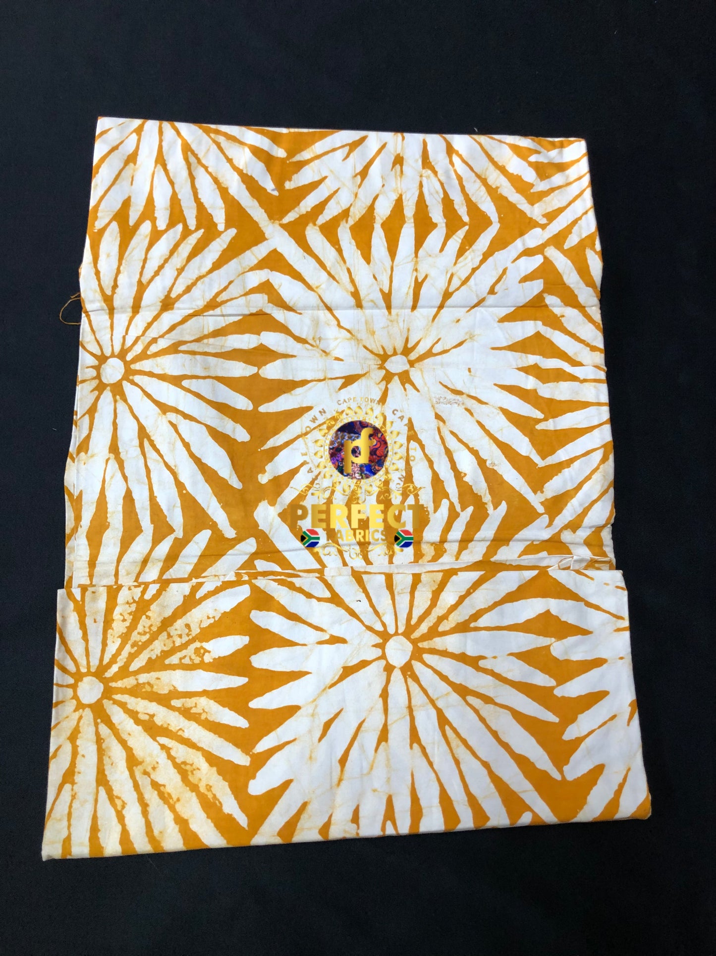 Mustard Yellow & White Cotton Adire