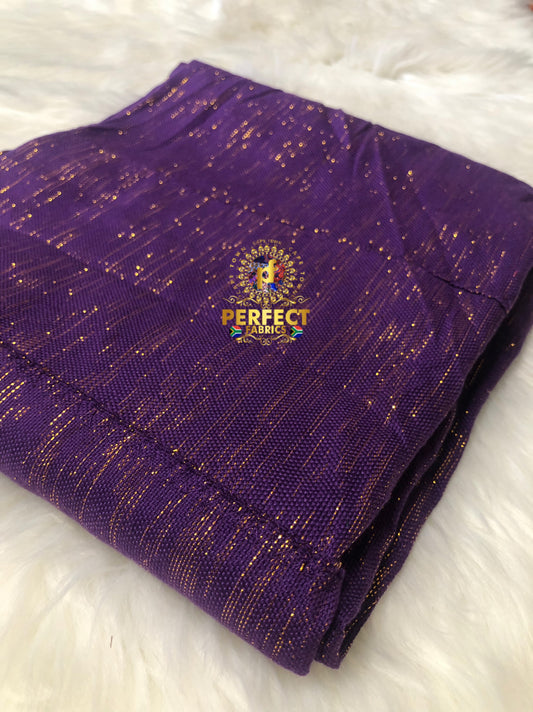 Ashanti - Purple Shimmery Plain Kente