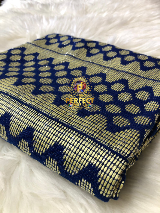 Blue & Cream Ashanti Kente