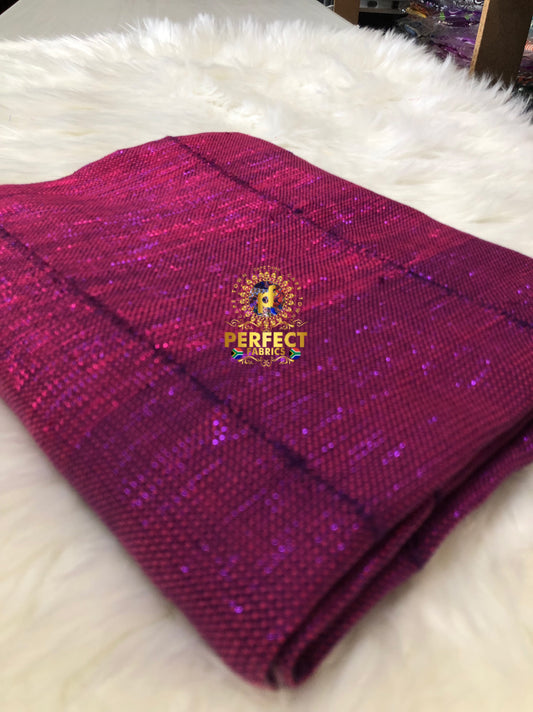 Purple & Pink Ombré Shimmery Plain Kente