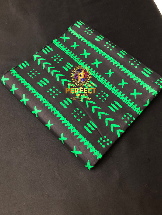 Green & Black  Tribal Ankara