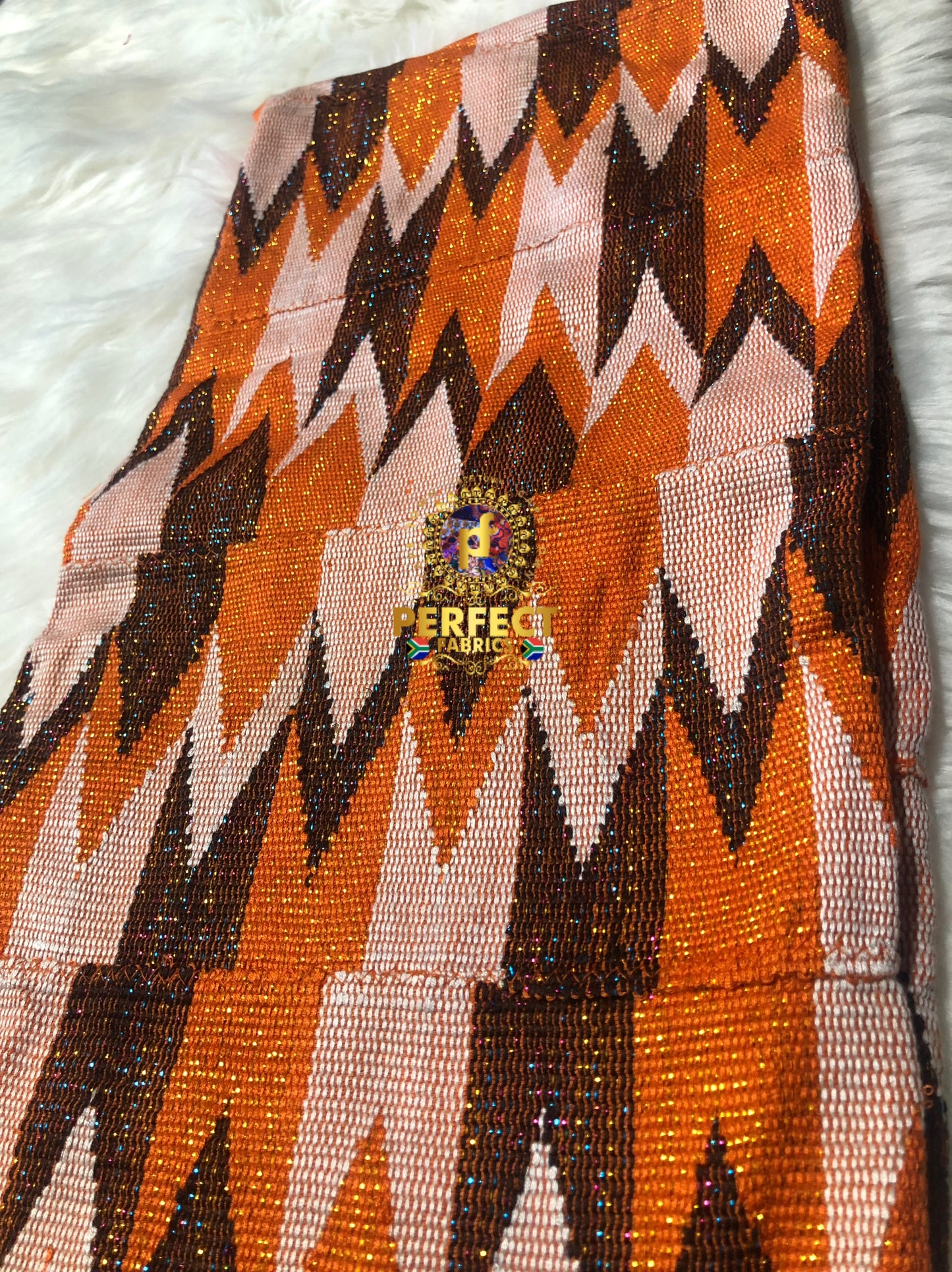 Orange & Brown Tones Ashanti Kente