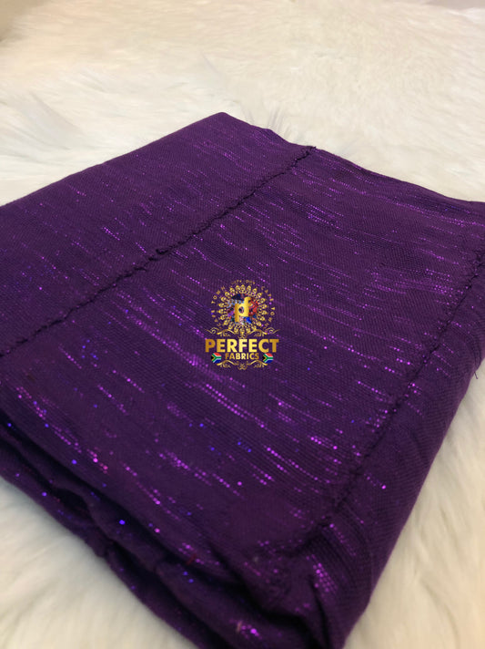 Ashanti- Purple Shimmery Plain Kente