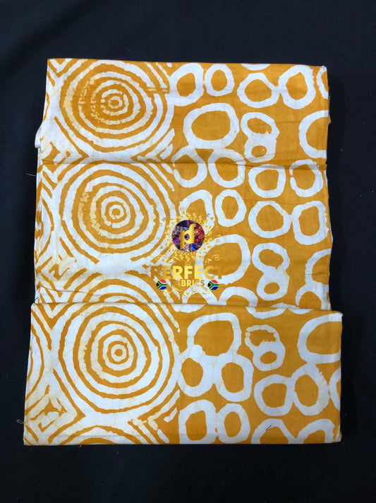 Mustard Yellow & White Cotton Adire