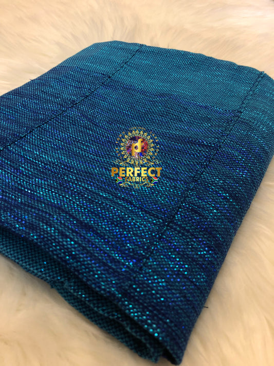 Blue Tones Ombre Shimmery Plain Ashanti Kente