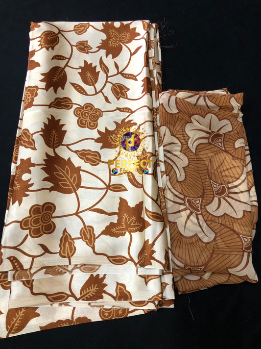 Brown Tones Ankara Silk Set