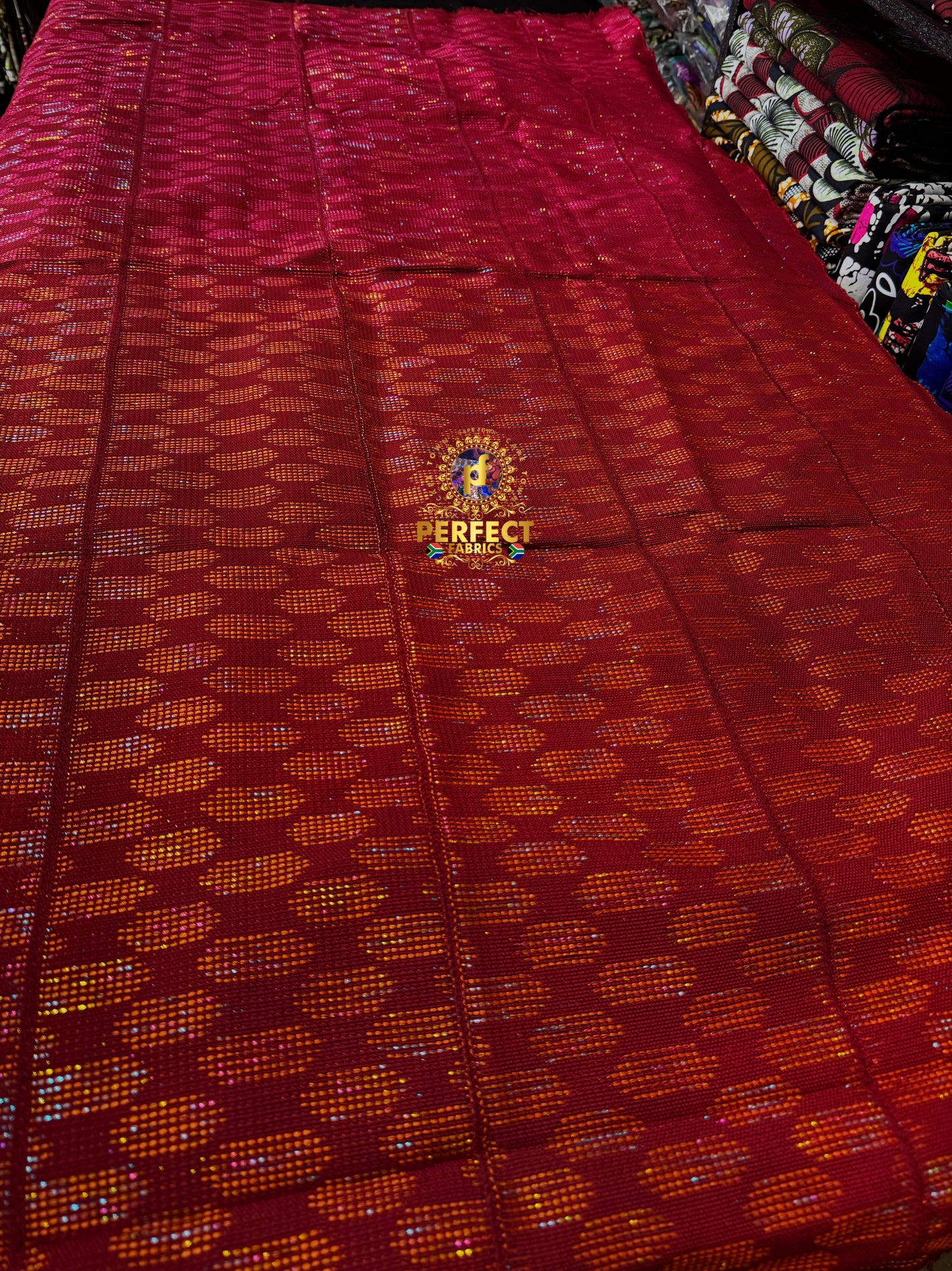Maroon Tones Ombre Ashanti Kente
