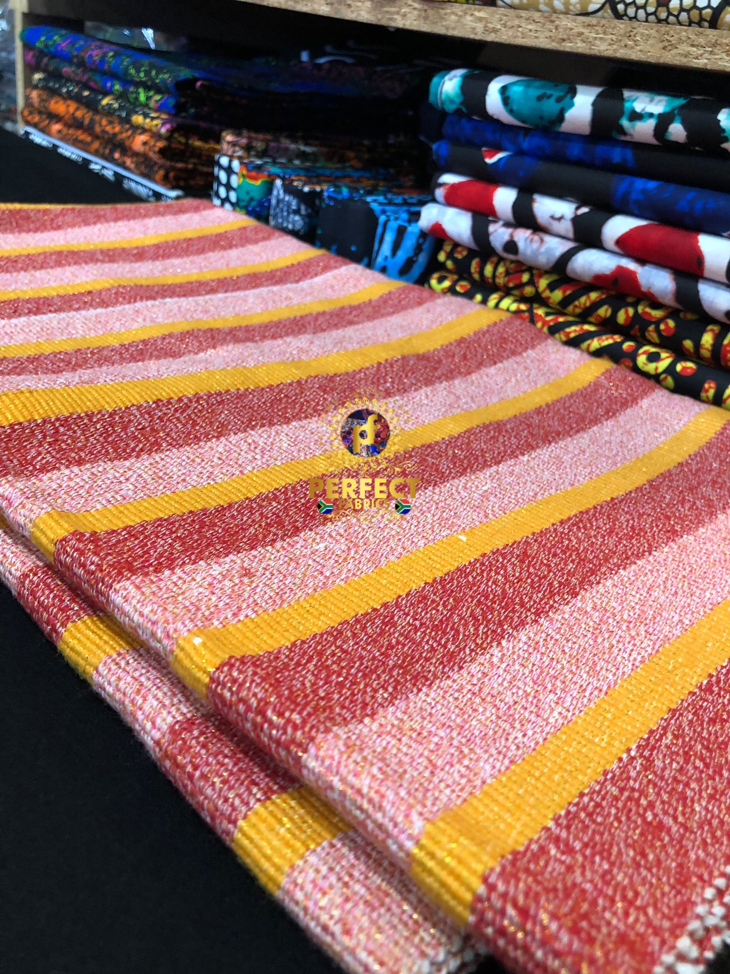 Fugu- Baby Pink & Gold Mix Kente