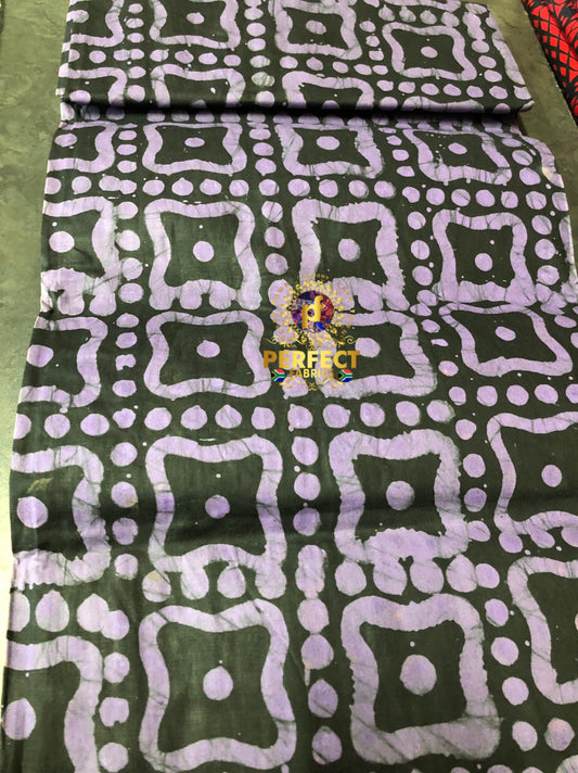 Premium Black & Lilac Cotton Batik