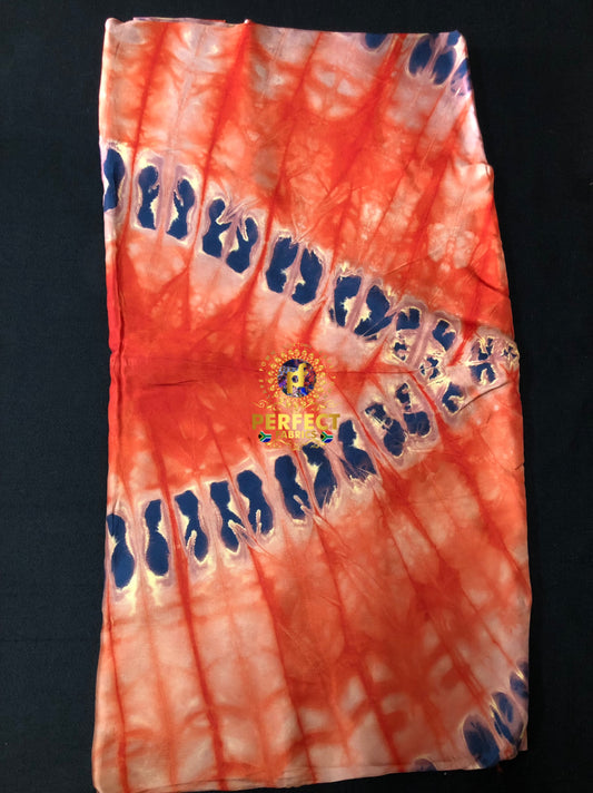 Orange Silk Adire