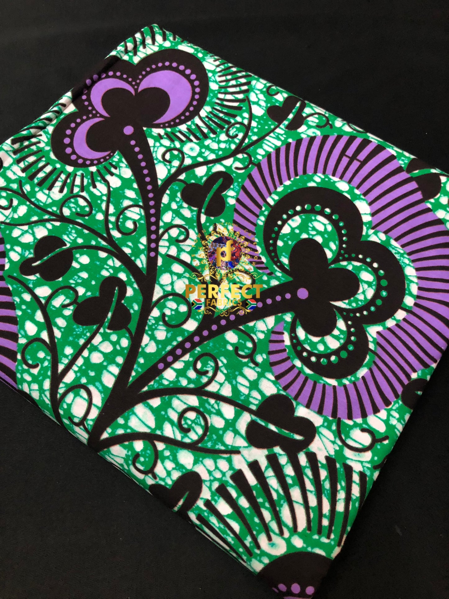 Green & Purple Cotton Ankara