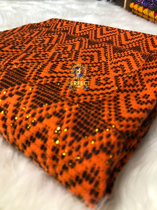Orange Ashanti Kente