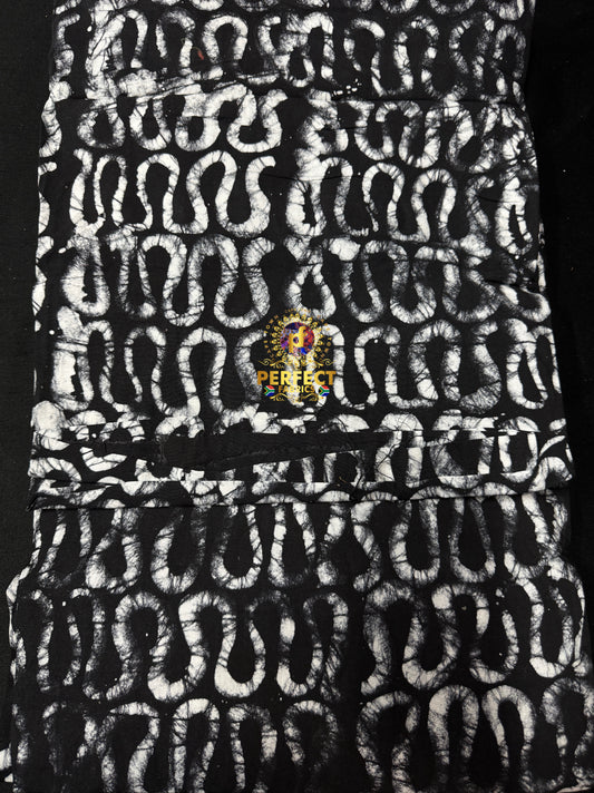 Black & White Cotton Adire