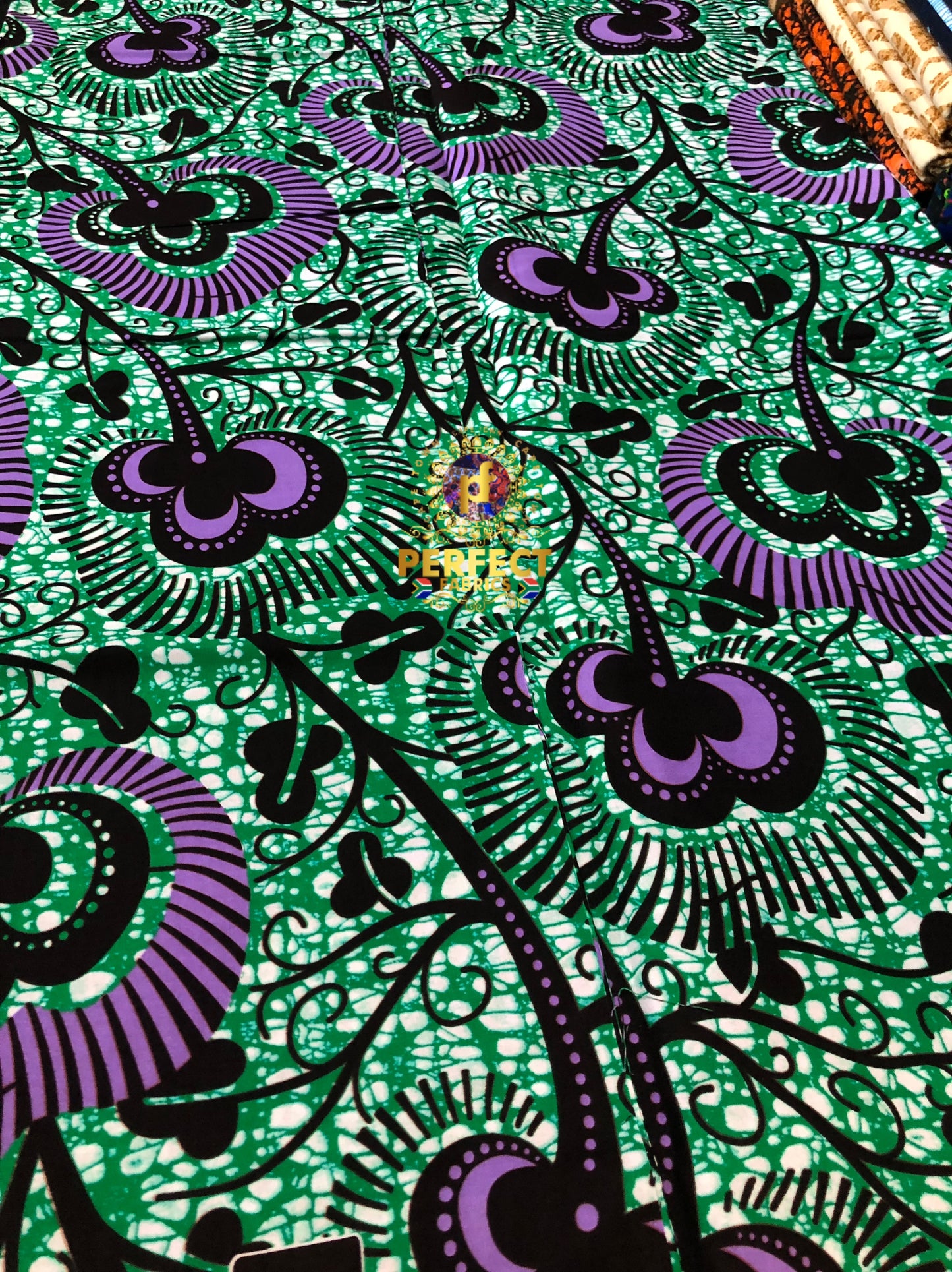 Green & Purple Cotton Ankara