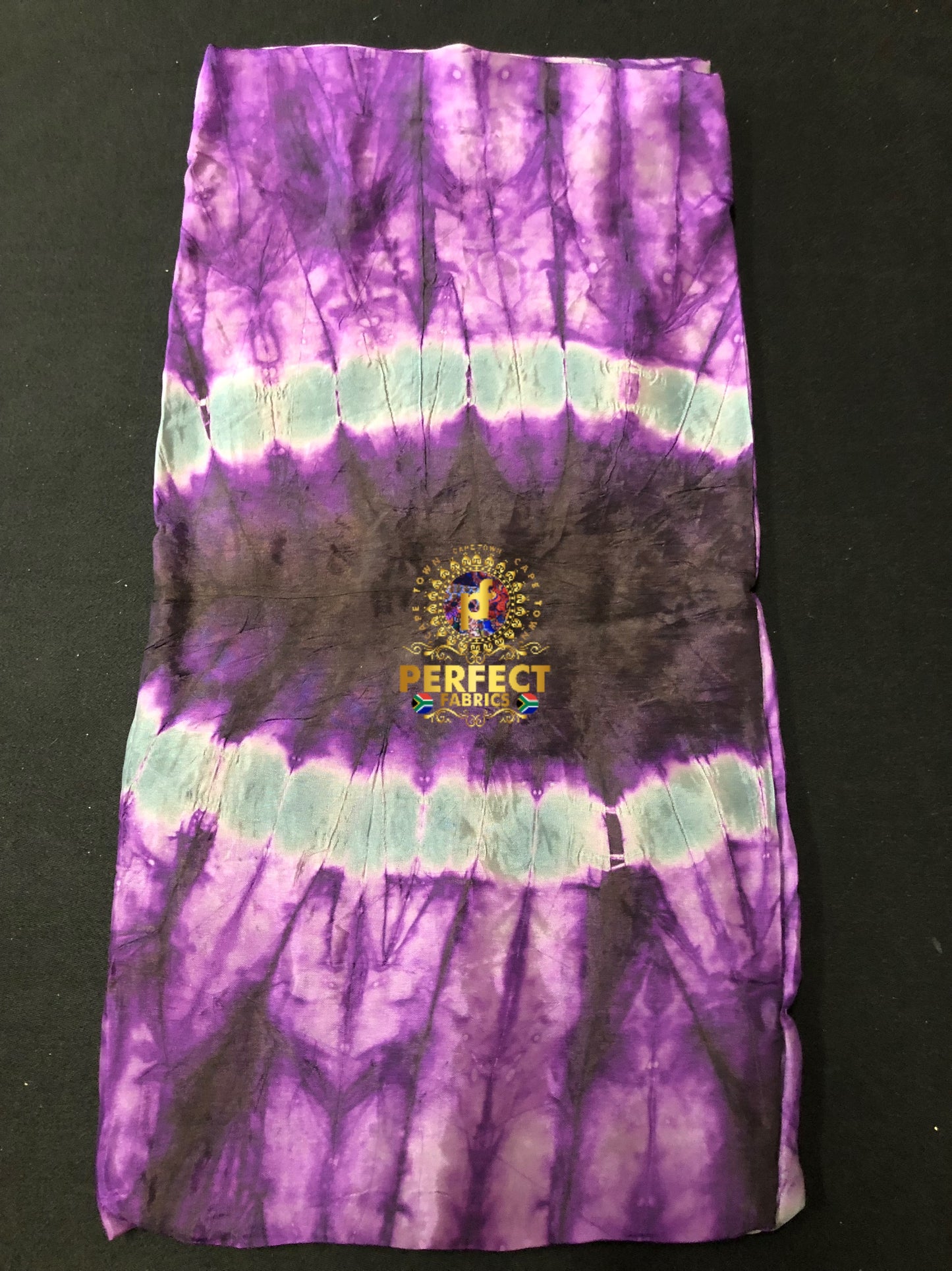 Purple & Gray Silk Adire