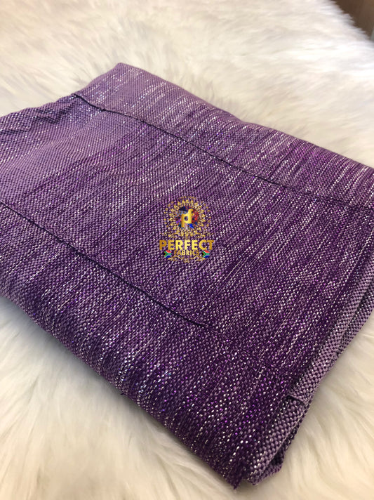 Purple & Lilac Ombre Shimmery Plain Kente