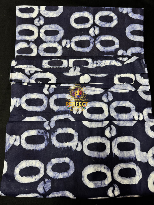 Navy & White Cotton Adire