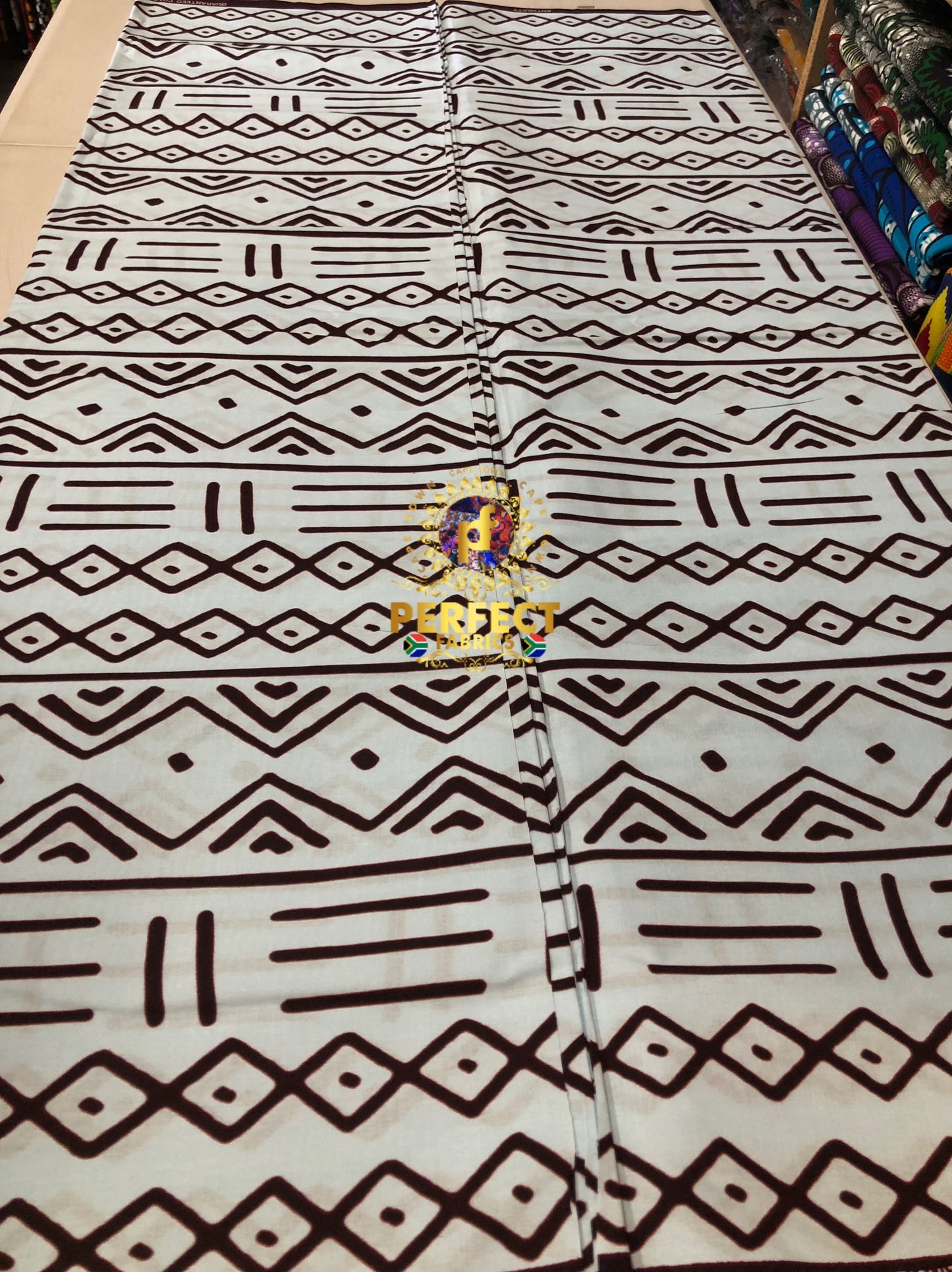 Powder Blue Blue & Brown Tribal Ankara