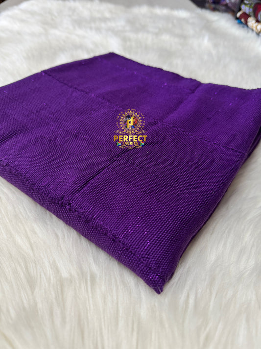 Ashanti- Purple Shimmery Plain Kente