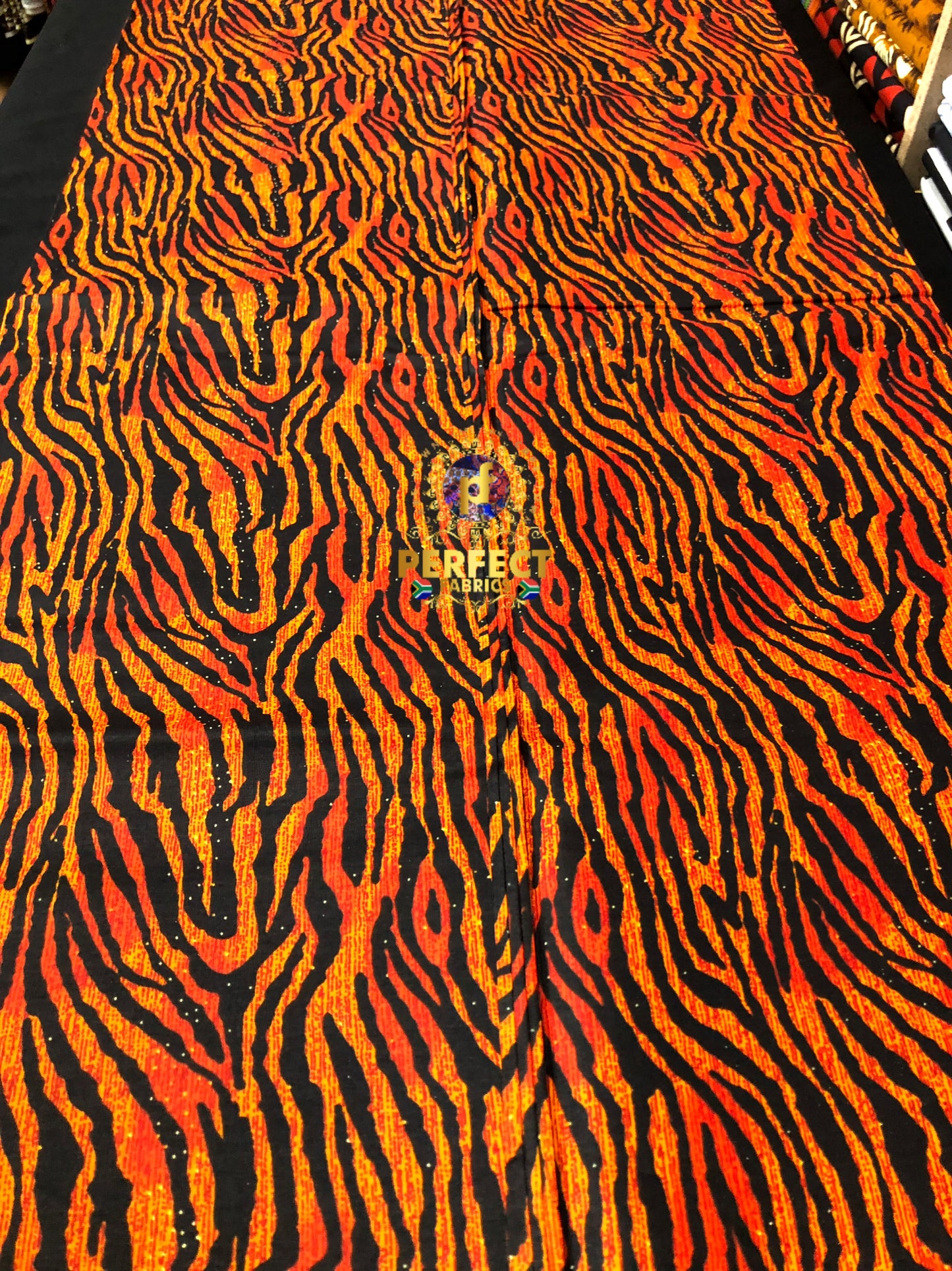 Burnt Orange Zebra Stripes Ankara