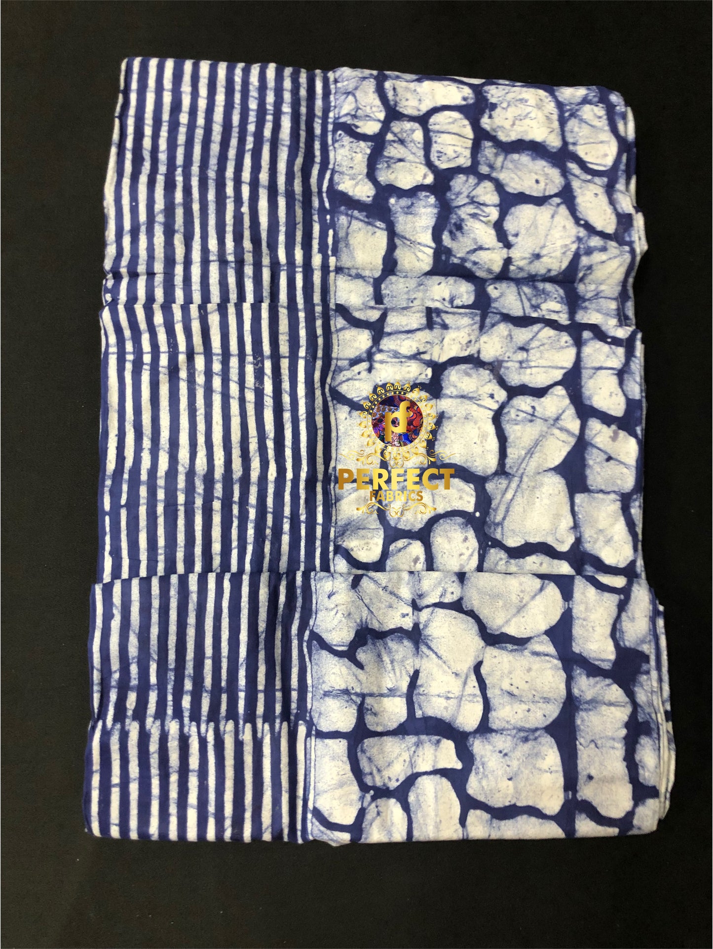 Blue & White Cotton Adire