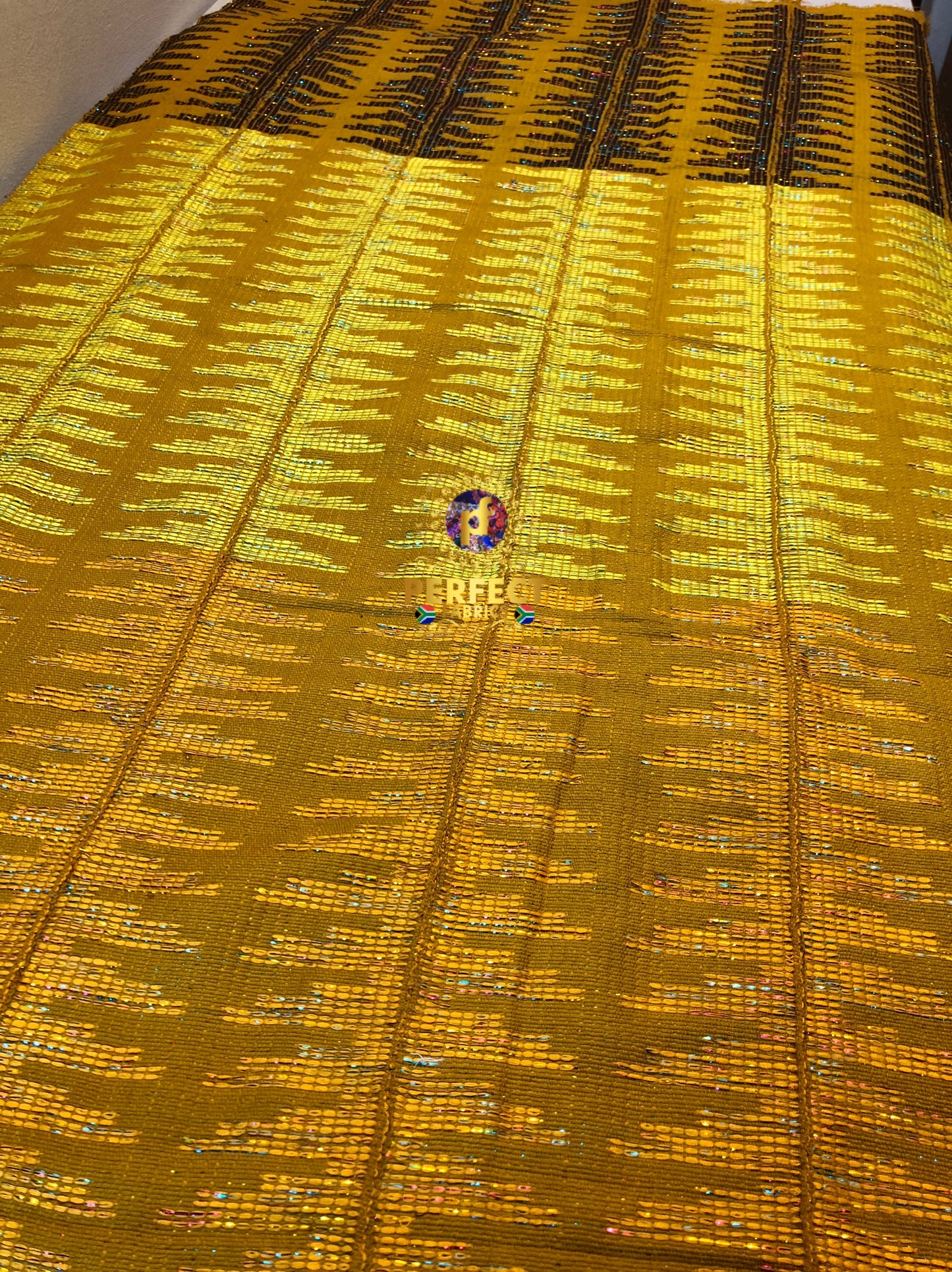 Brown & Gold Tones Ombre Kente