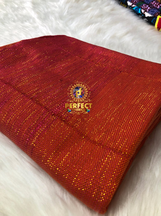 Pink & Orange Ombré Shimmery Plain Kente