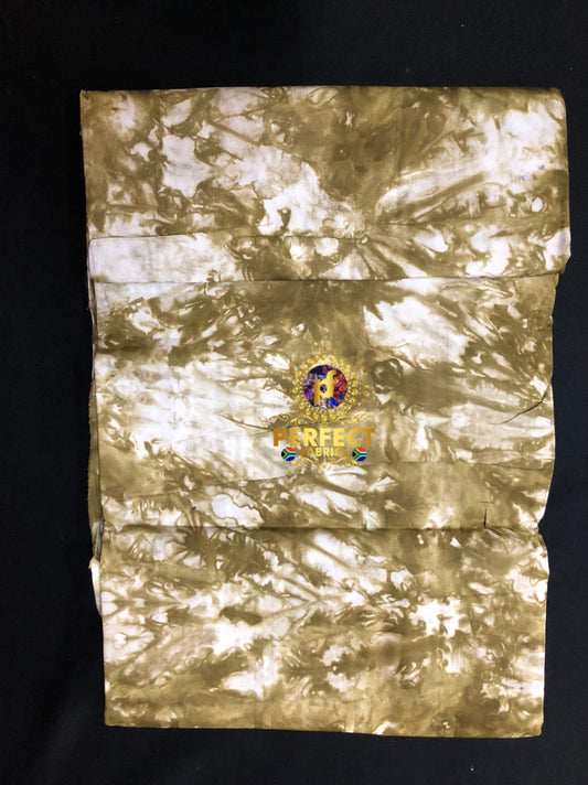 Olive Green Splash Cotton Adire