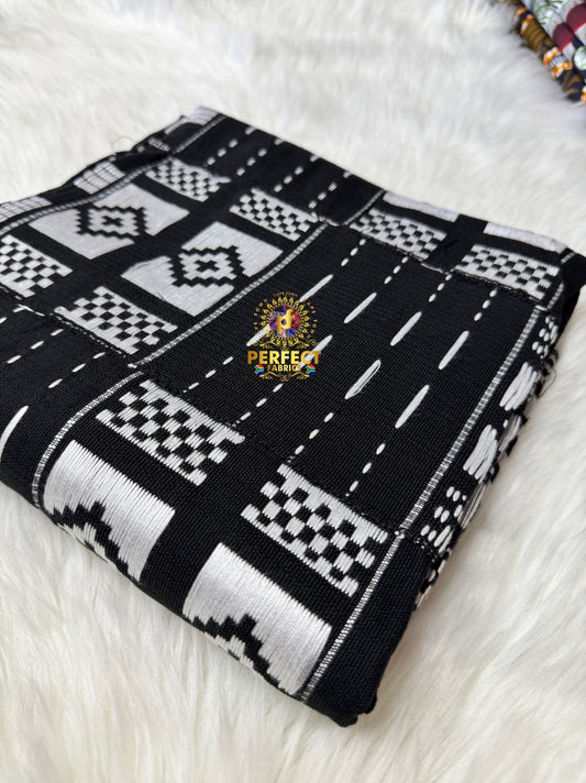 Black & White Ashanti Kente