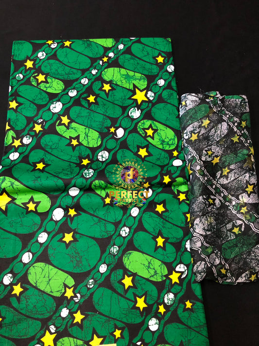 Vintage Ankara & Chiffon Set