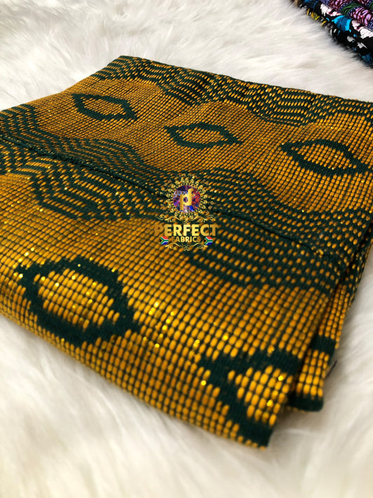 Green & Gold Ashanti Kente
