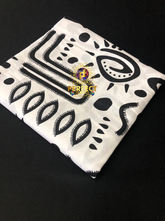 White & Black Tribal Ankara