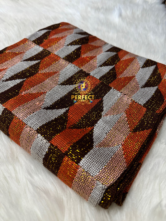 Orange & Brown Tones Ashanti Kente