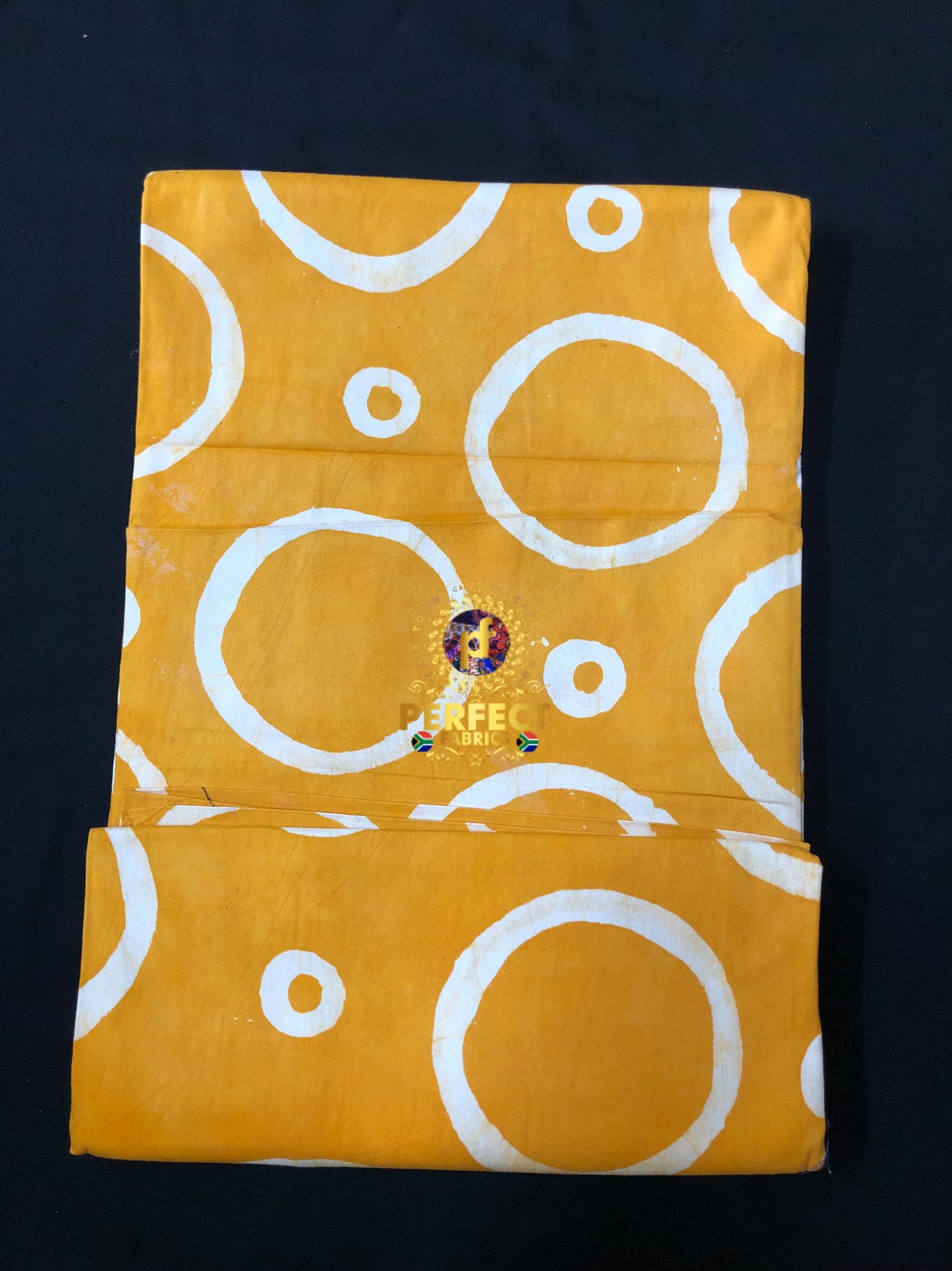 Mustard Yellow  & White Cotton Adire